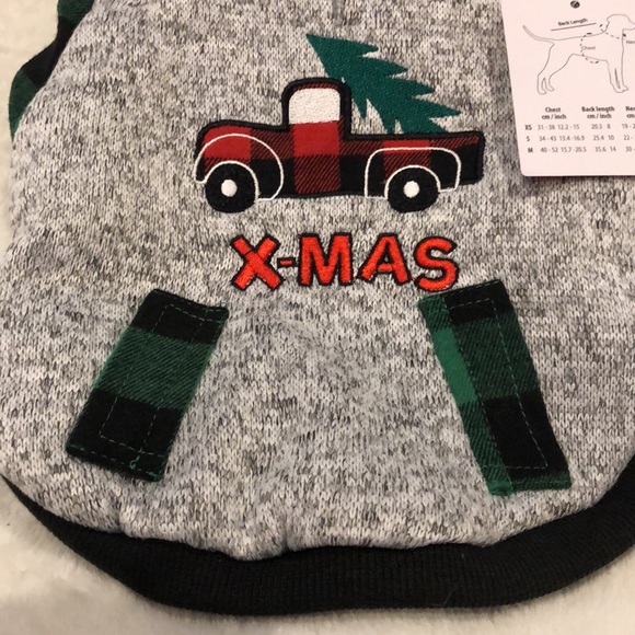 Pet Dog/cat Holiday Plaid Jacket with Truck - Picture 4 of 6